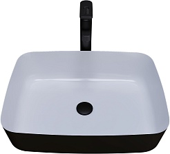 Grossman Раковина накладная Color 50.5 GR-4043BW черная – фотография-1